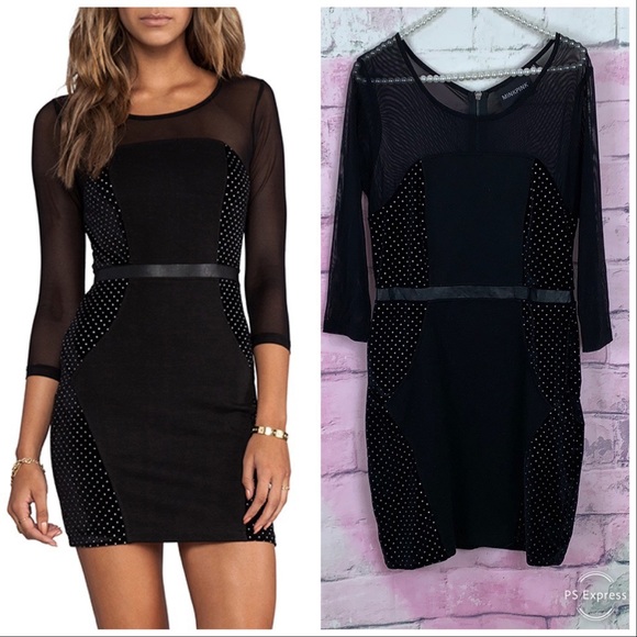MINKPINK Dresses & Skirts - Minkpink roller disco velvet mini black dress M